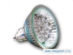 MR16-18LED 12V YELLOW, Светодиодная лампа 1.3Вт, цоколь GU5.3